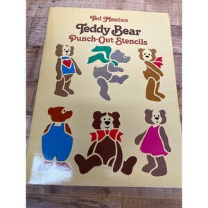 Ted Menten Teddy Bear Punch-Out Stencils Vintage Craft Book 1976